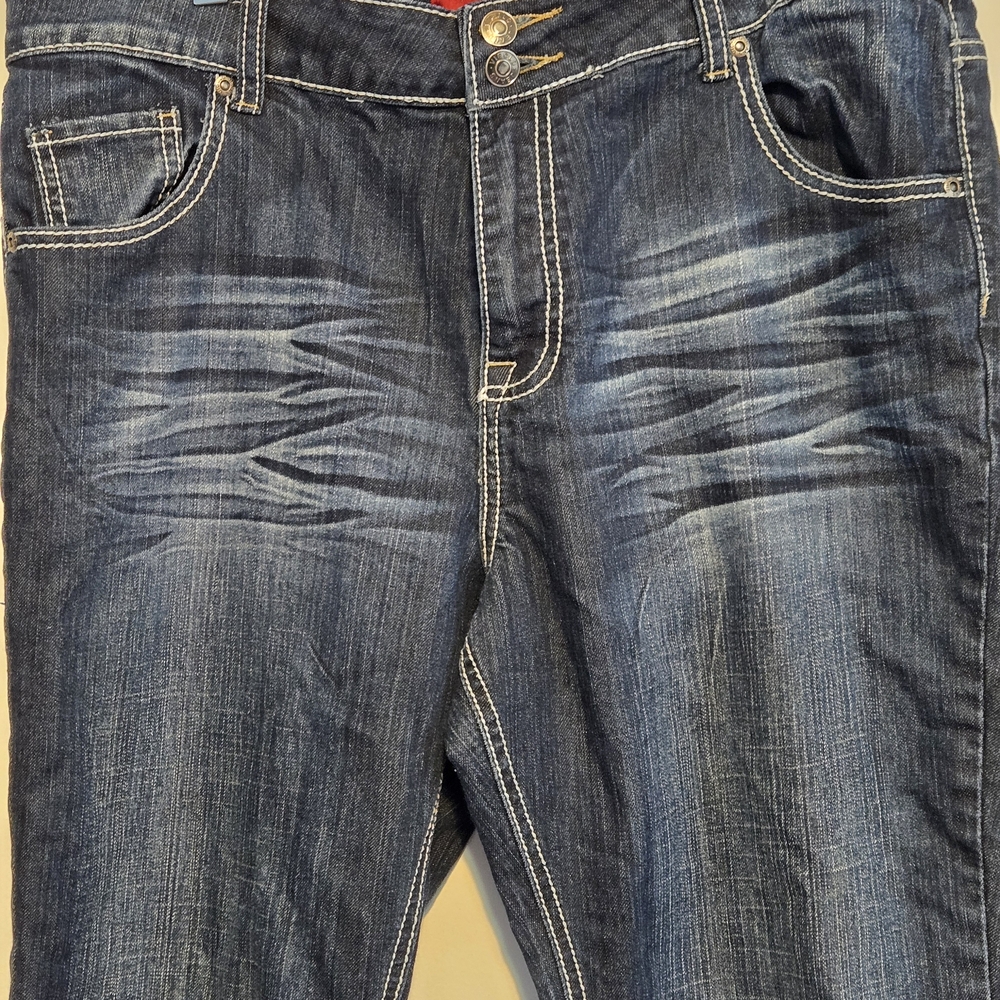 VIGOLD Boot Cut Dark Blue Jeans - Picture 3 of 7